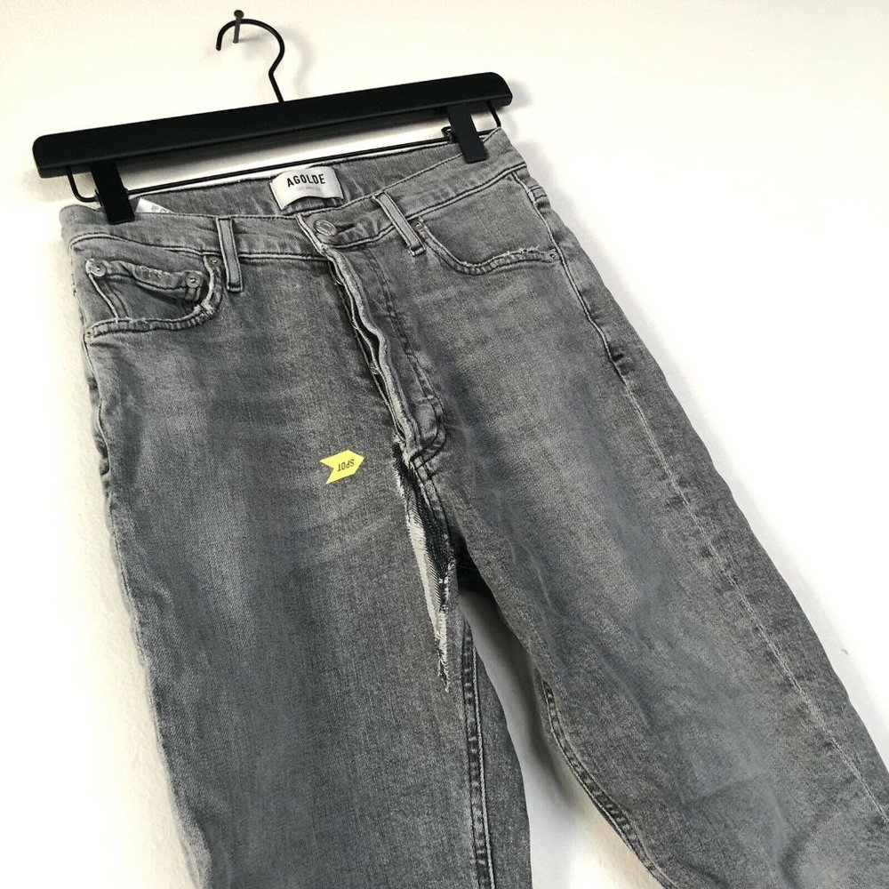 AGOLDE Nico Jeans High Rise Slim Foretold Grey 26 - Picture 10 of 11